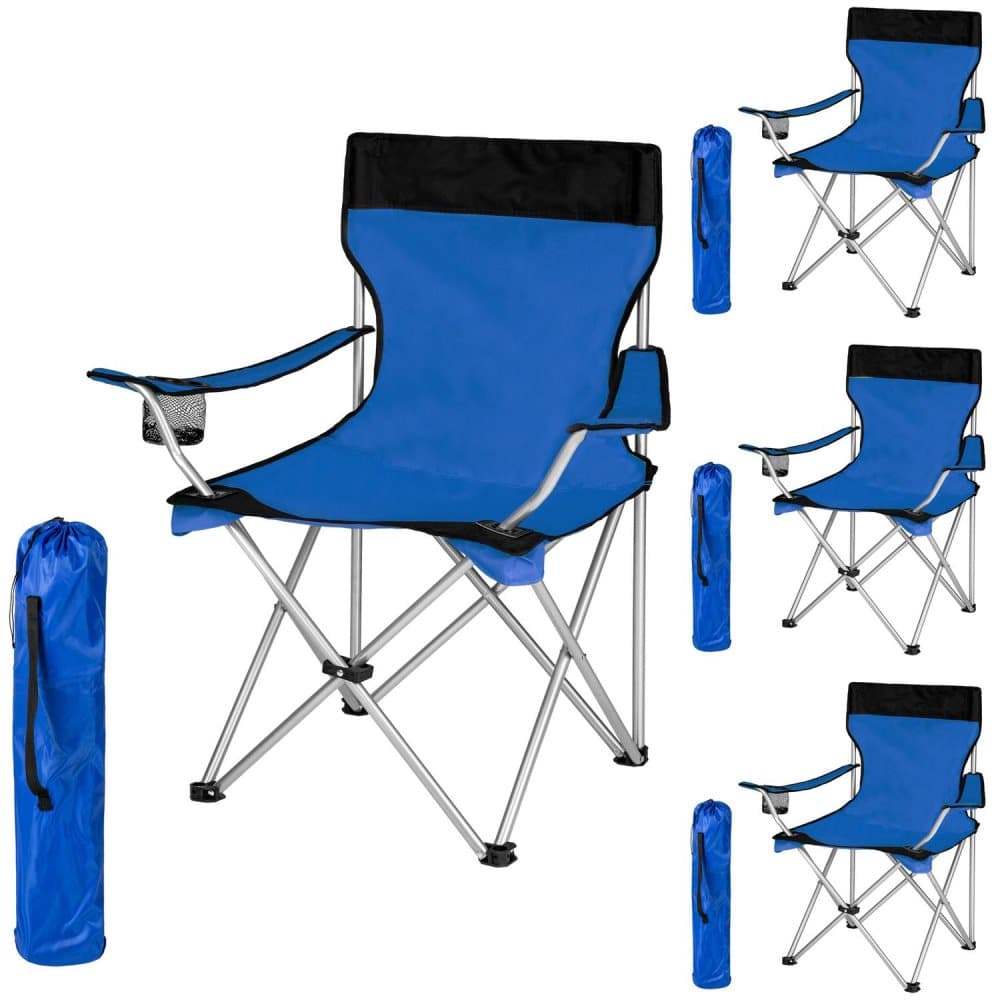 4 campingstolar enkla - blå