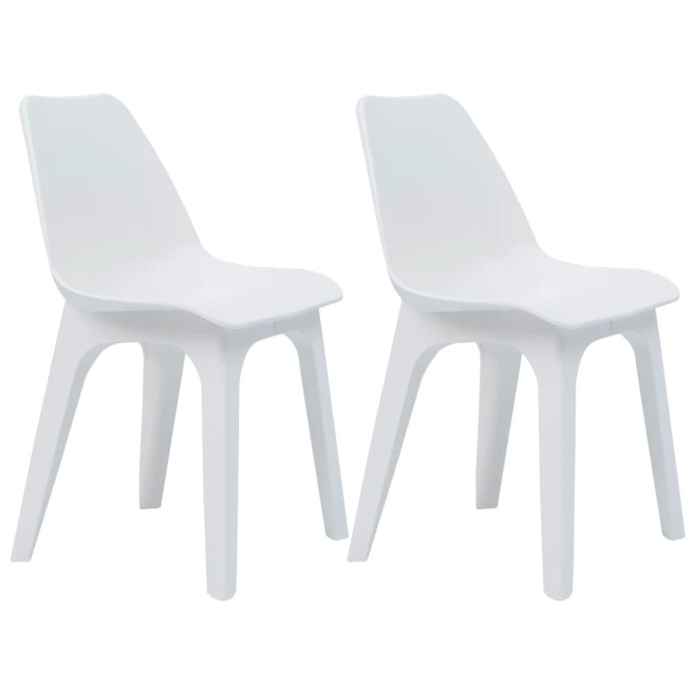 vidaXL havestole 2 stk. plastik hvid