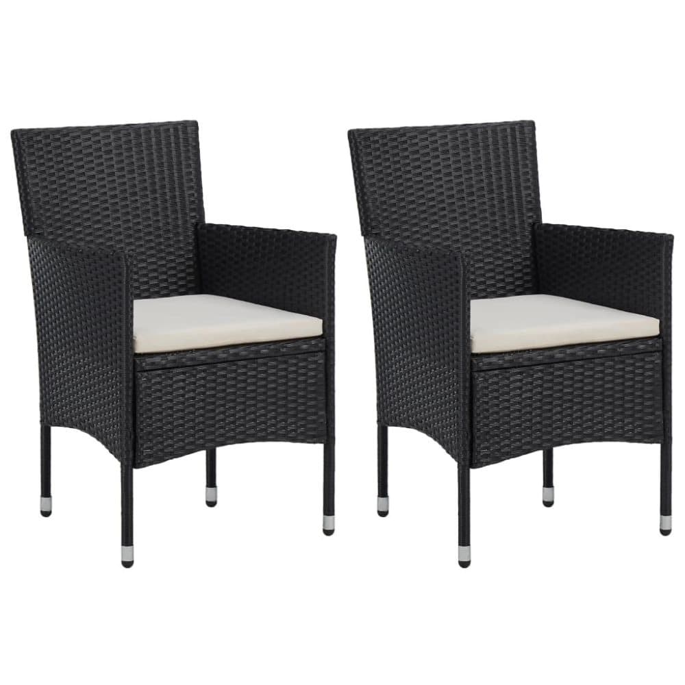 vidaXL havestole 2 stk. polyrattan sort