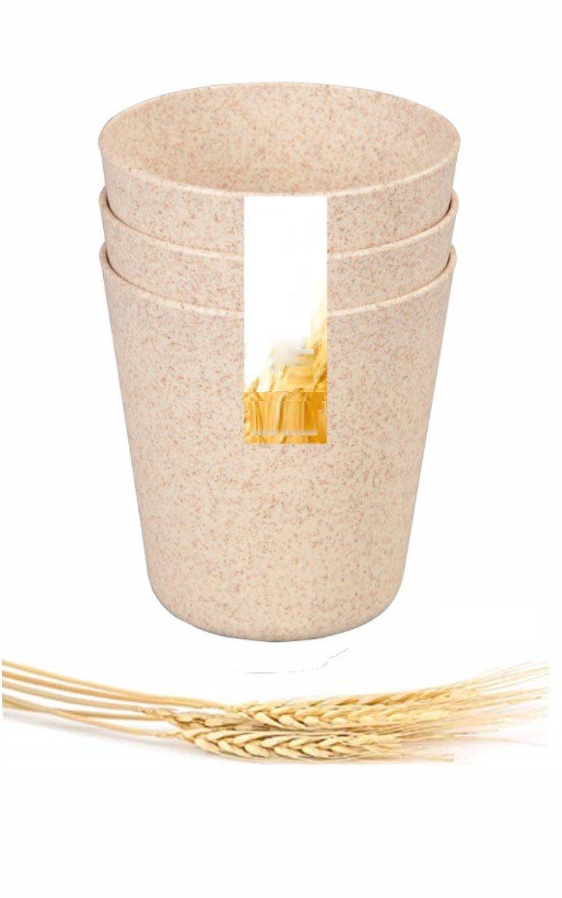 Mugg av vetefiber - stabil och återanvändbar - 3-pack