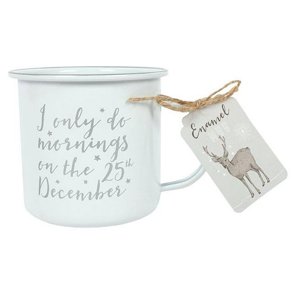Something Different I Only Do Mornings Enamel Mug