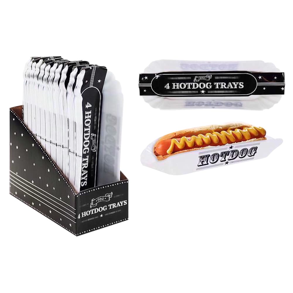BBQ Hot Dog Trays (paket med 4)