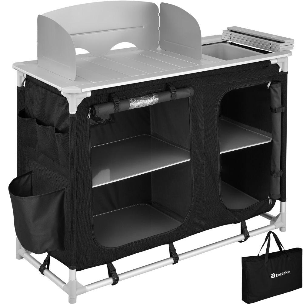 Campingkök 116x52x107cm - svart