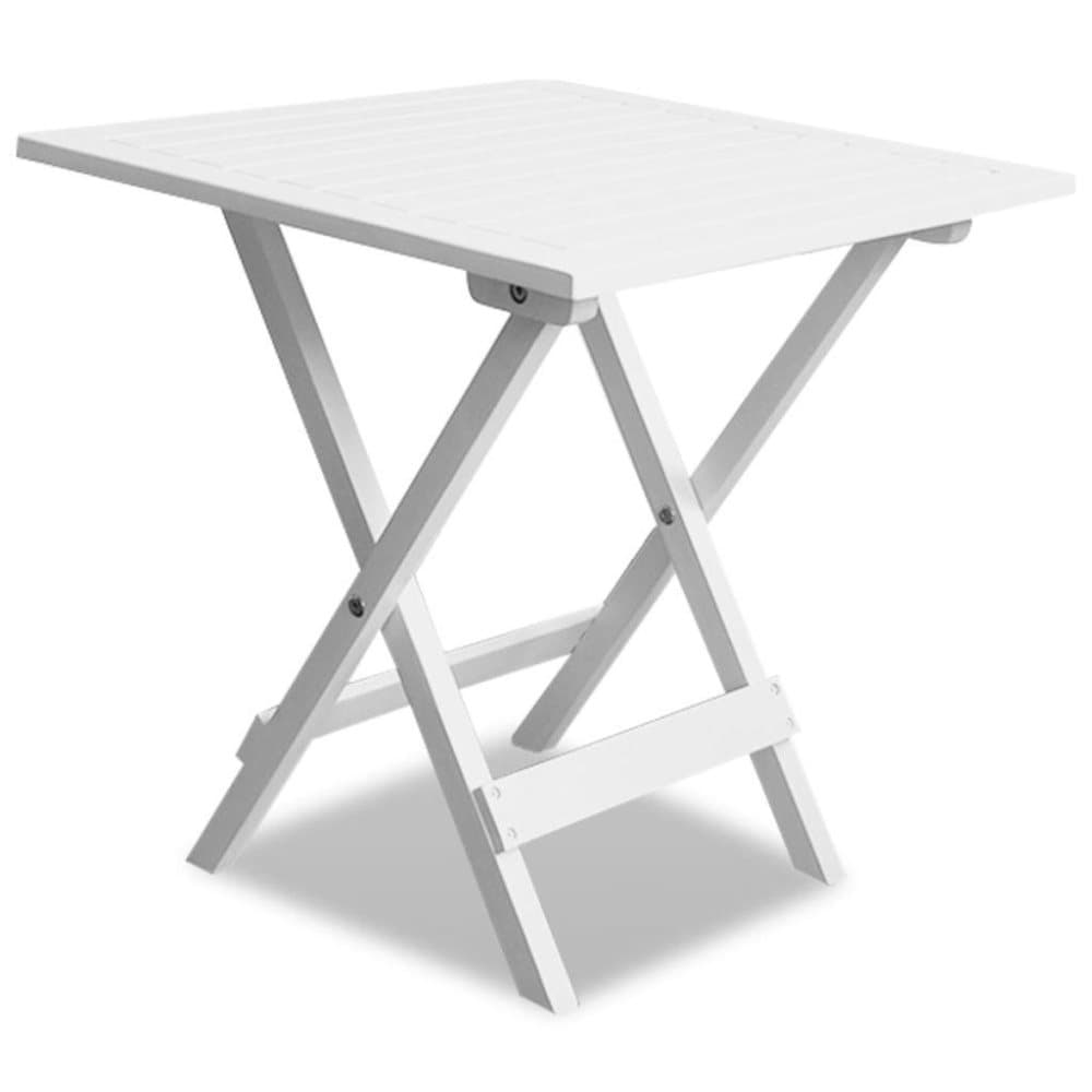vidaXL Bistrobord hvit 46x46x47 cm heltre akasie