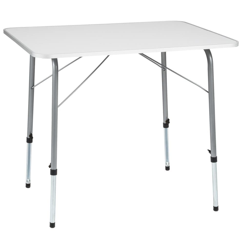 Campingbord höjdställbart 80x60x68 cm - grå
