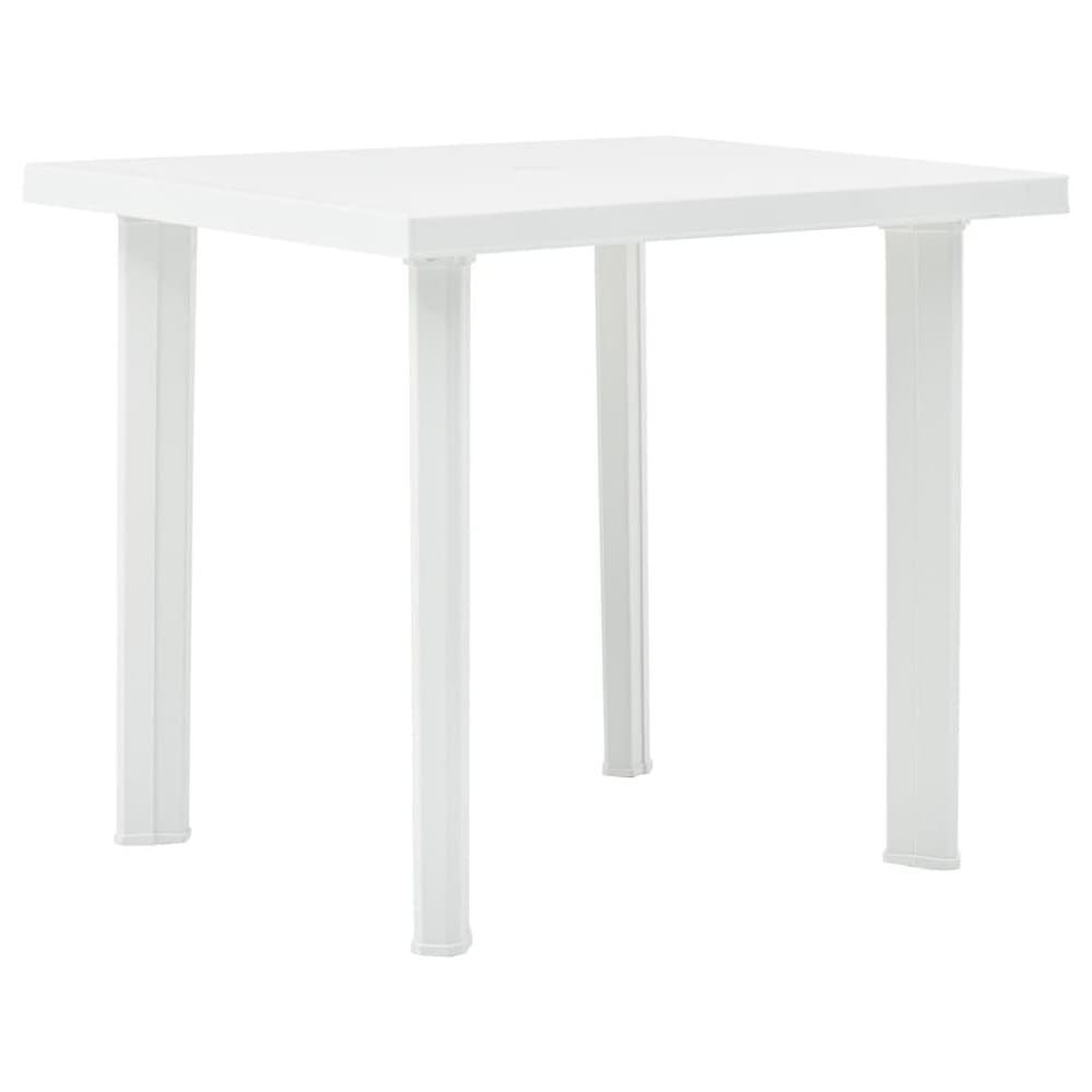vidaXL havebord 80 x 75 x 72 cm plastik hvid