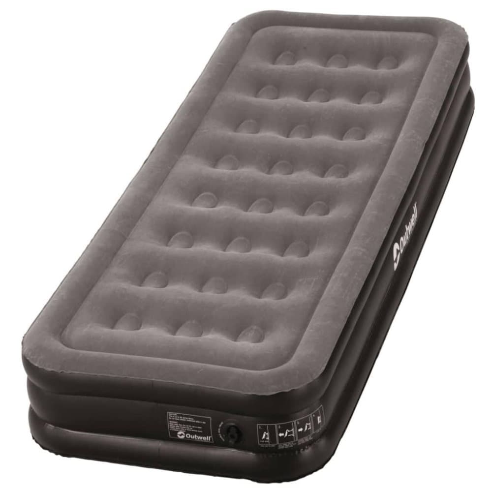 Outwell luftmadras Excellent Single 200 x 80 x 30 cm grå og sort