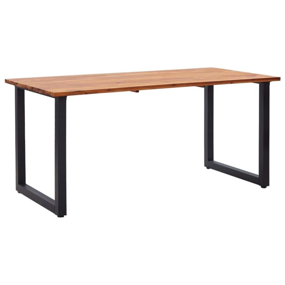 vidaXL havebord med U-formede ben 160x80x75 cm massivt akacietræ