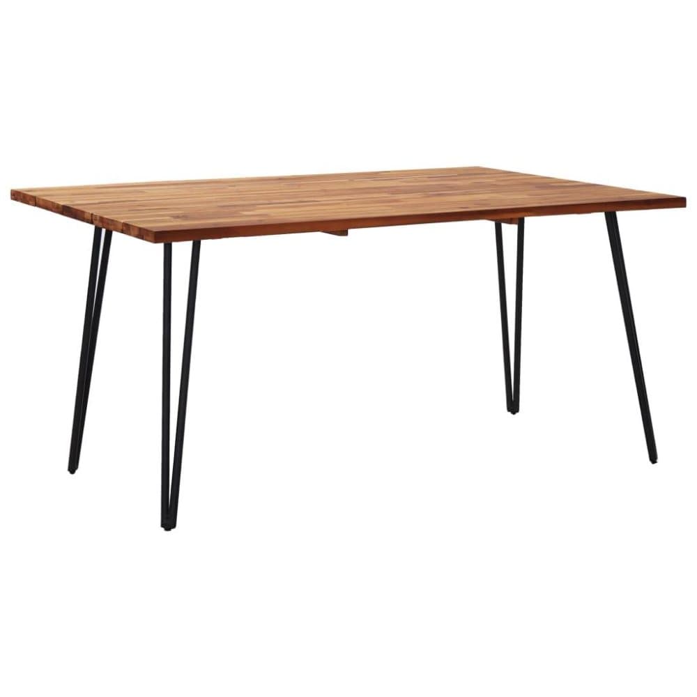 vidaXL havebord med hårnålsben 140x80x75 cm massivt akacietræ