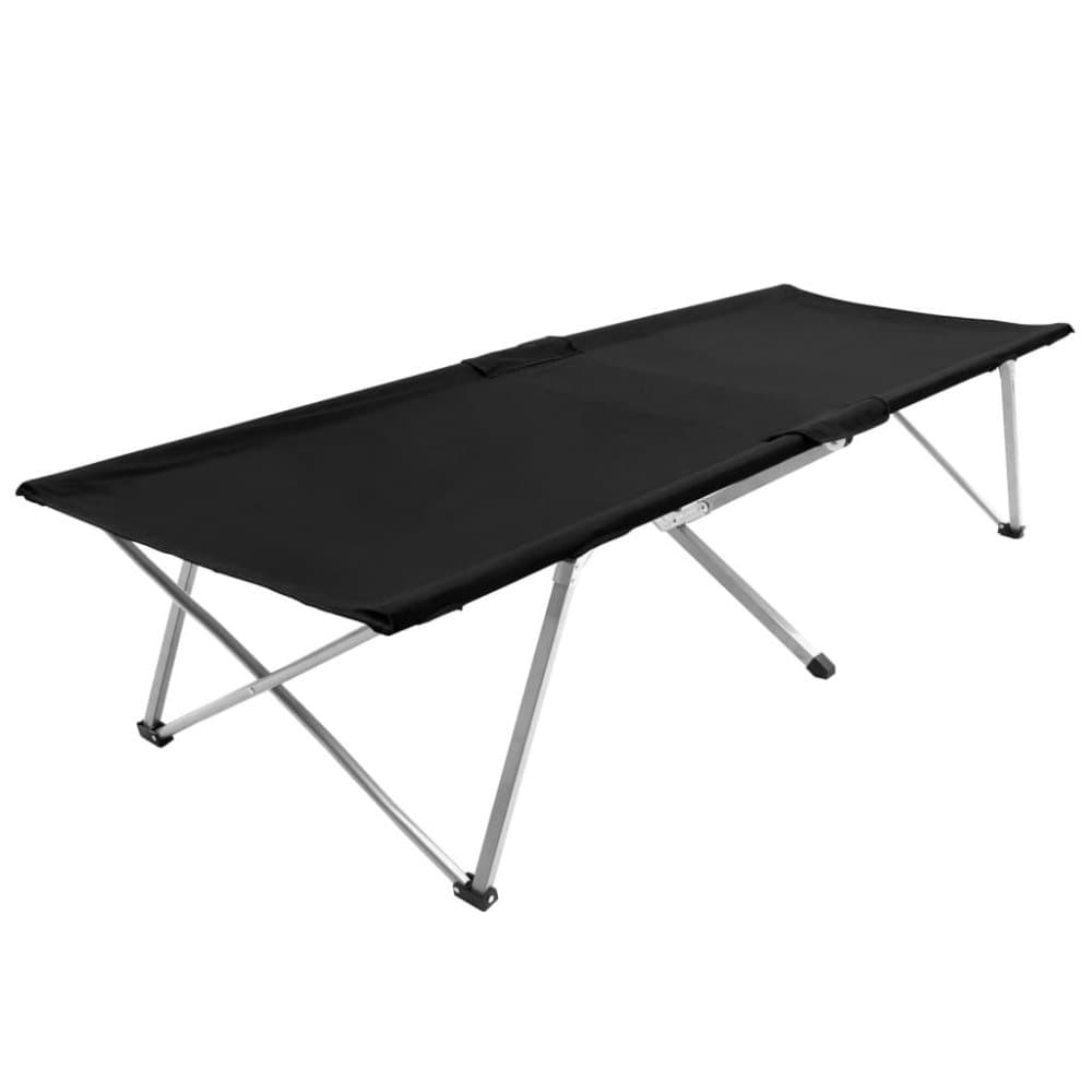 vidaXL Campingseng 206x75x45 cm XXL svart