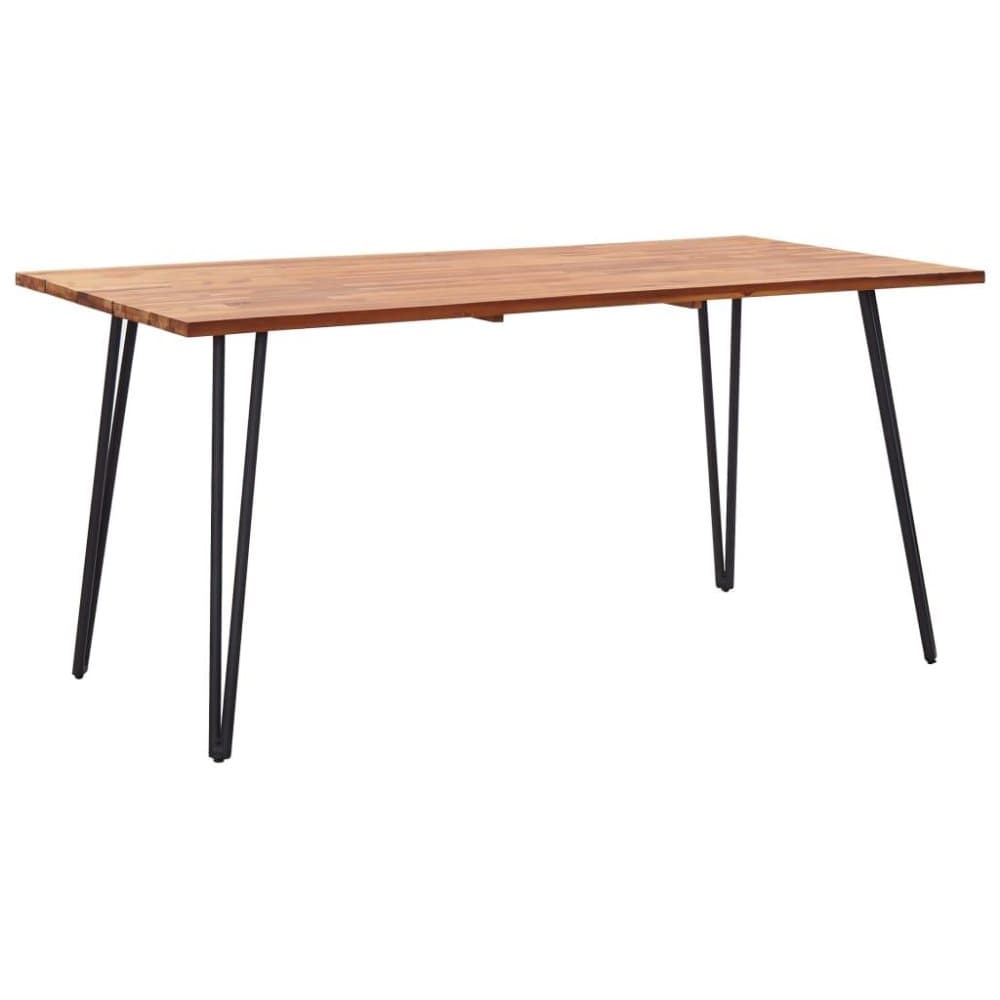 vidaXL havebord med hårnålsben 160x80x75 cm massivt akacietræ