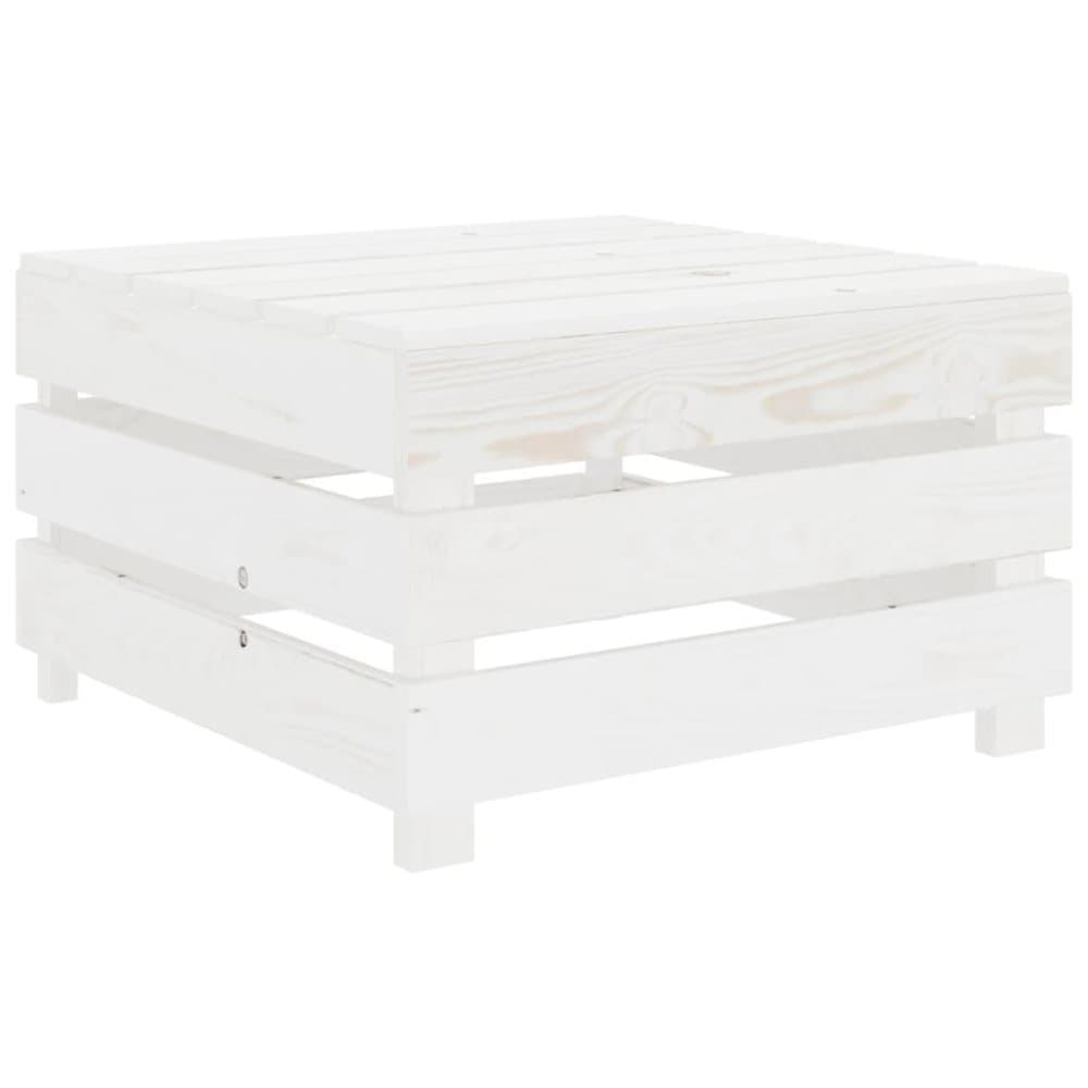 vidaXL Pallbord för trädgård vit trä