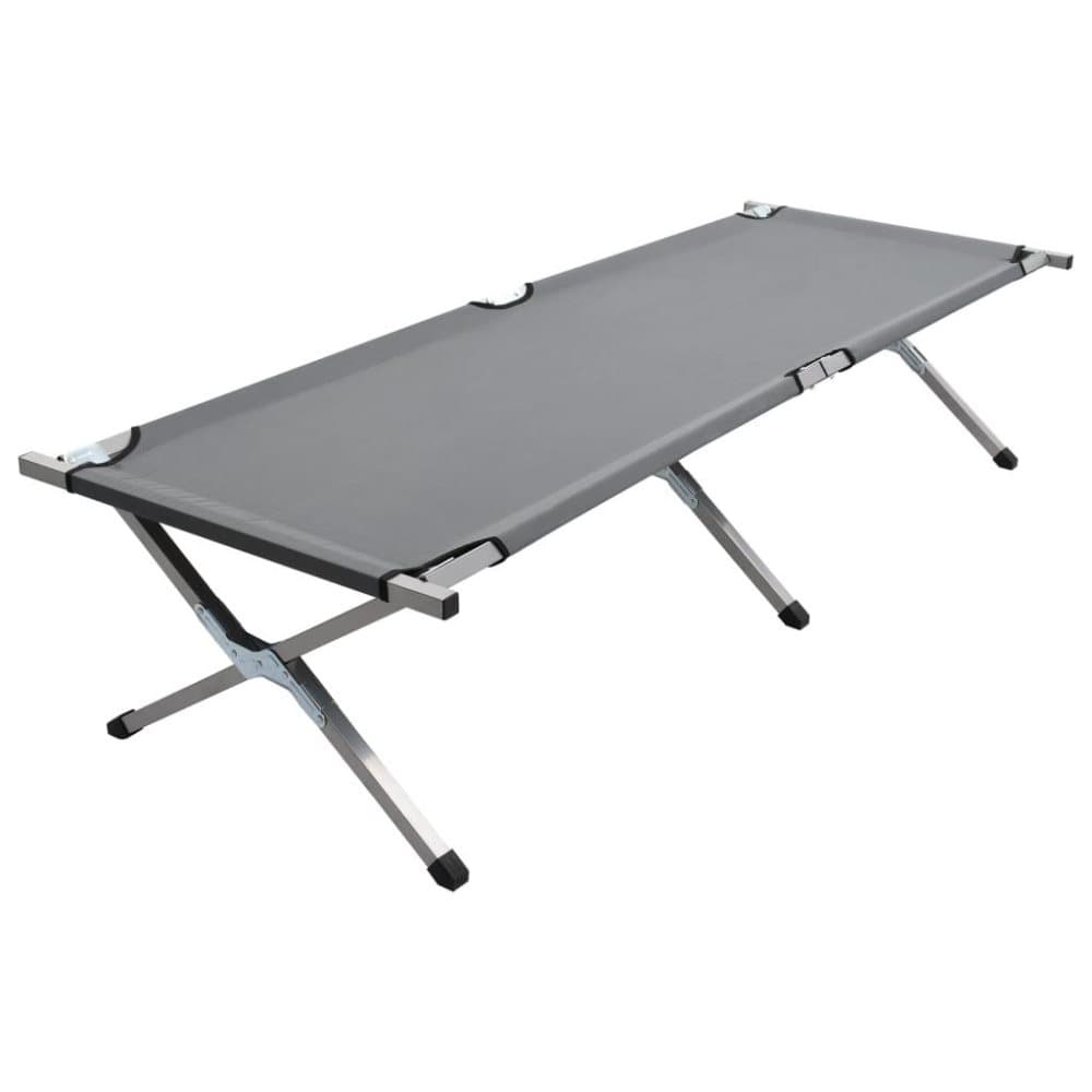 vidaXL Campingseng 190x74x47 cm XL grå