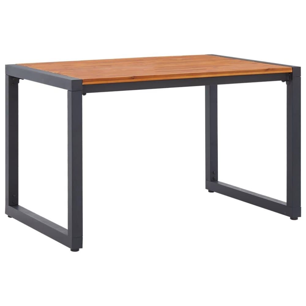 vidaXL havebord med U-formede ben 140x80x75 cm massivt akacietræ