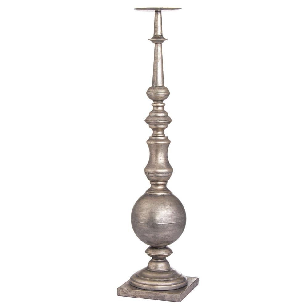 Hill Interiors Antique Silver Large Decorative Candle Holder