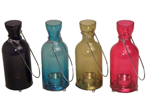 Small cute candle lanterns 4 different colors x 3 = 12 pack