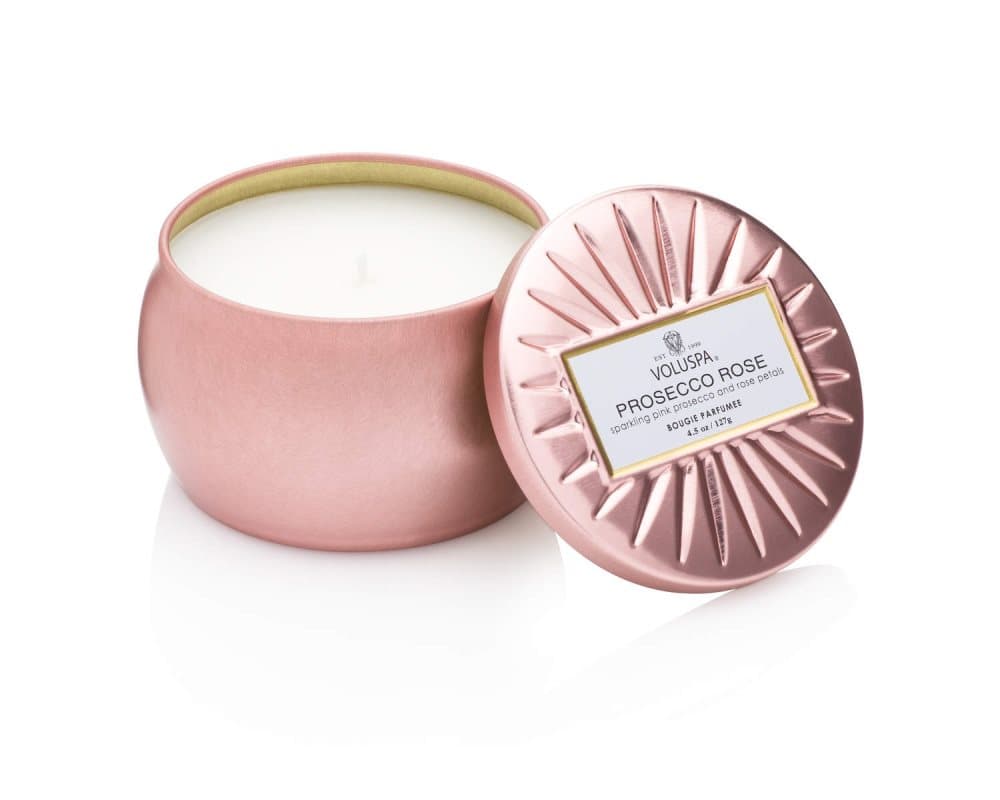 Voluspa Decorative Tin Candle Prosecco Rose 127g
