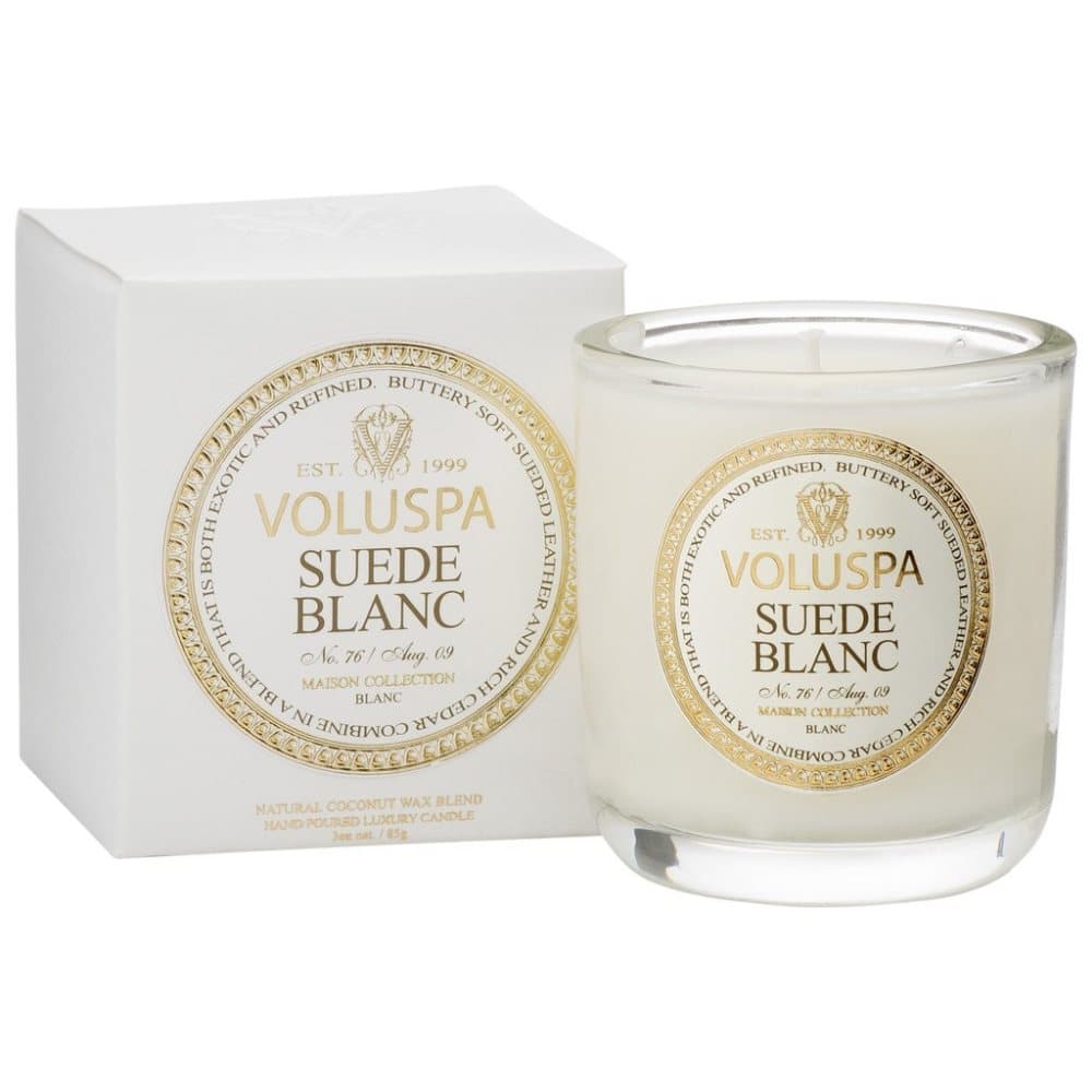 Voluspa Classic Maison Boxed Votive Candle Suede Blanc 85g