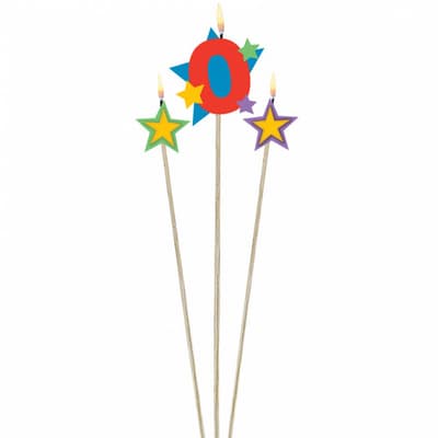Amscan Number Star Pick Candles