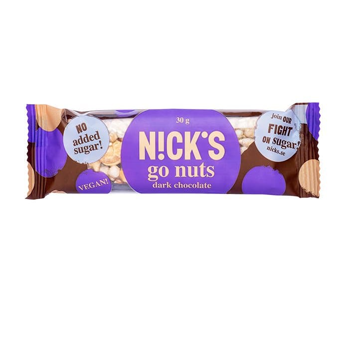 NICKS Go Nuts Dark Chocolate, 30 g