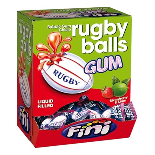 Fini Rugby Sports Balls Bubble Gum