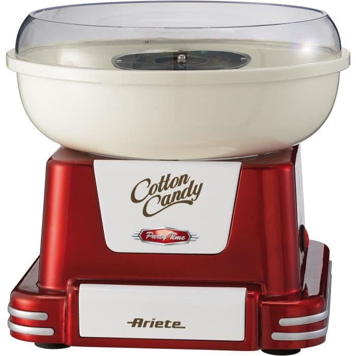 ARIETE 2971 Candy Maker för bomull - 450 W - 1950-talets design - Röd