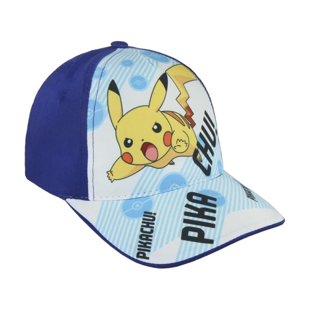 Pokemonhætte med PokeBall og Pikachu Design Blå