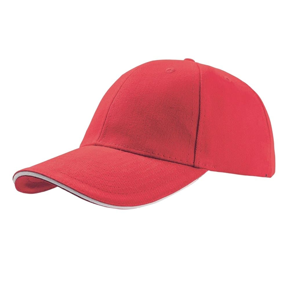 Atlantis Liberty Sandwich Heavy Brush Cotton 6 Panel Cap (Pack of 2)