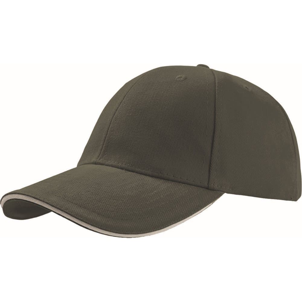Atlantis Liberty Sandwich Heavy Brush Cotton 6 Panel Cap (Pack of 2)