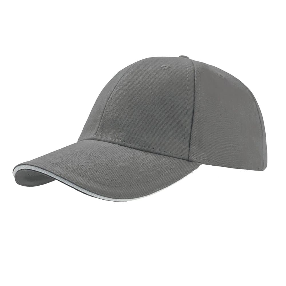 Atlantis Liberty Sandwich Heavy Brush Cotton 6 Panel Cap (Pack of 2)