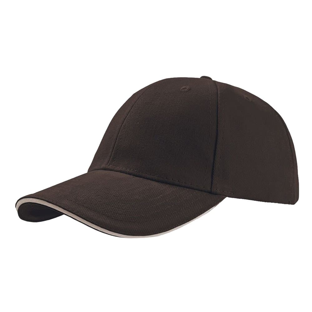 Atlantis Liberty Sandwich Heavy Brush Cotton 6 Panel Cap (Pack of 2)