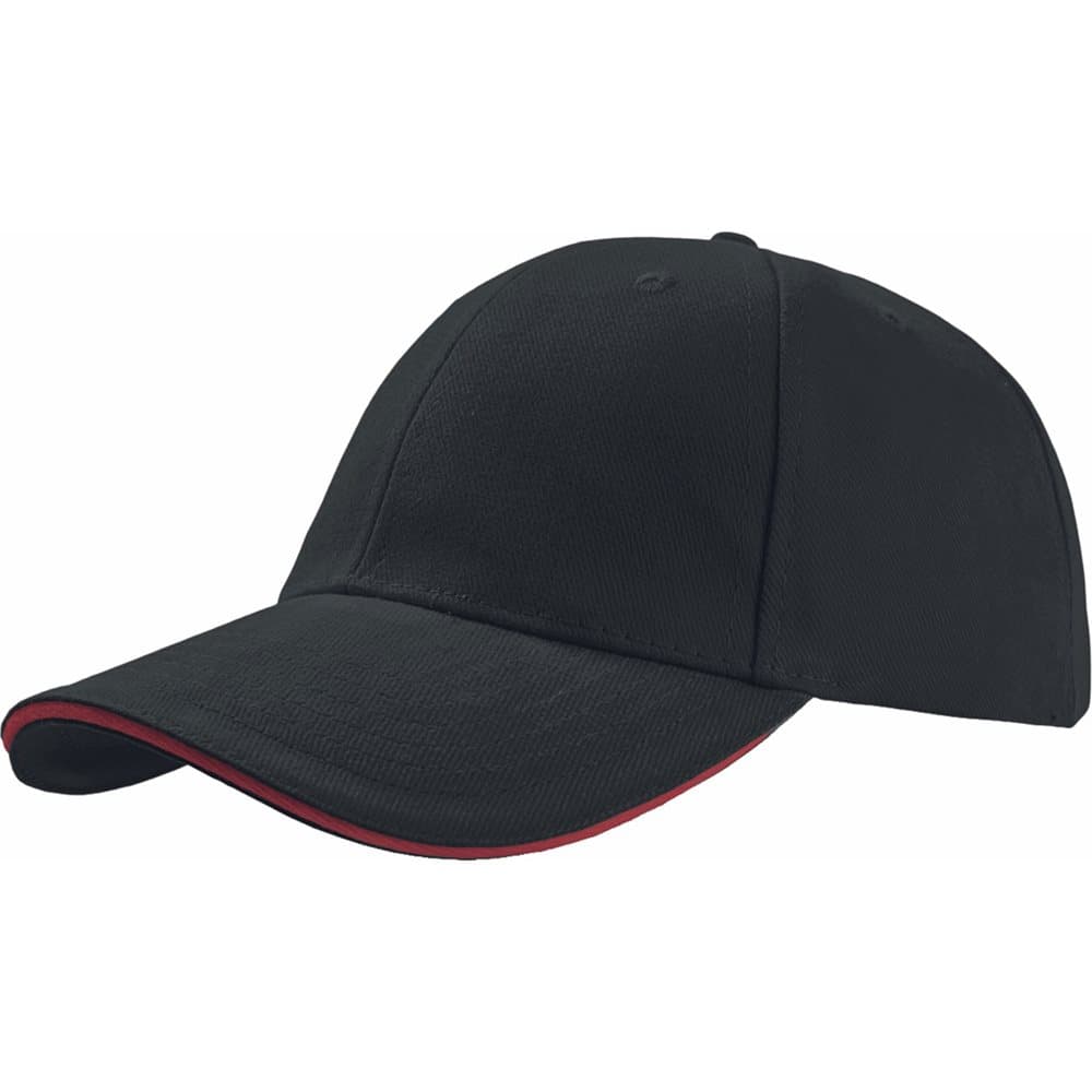 Atlantis Liberty Sandwich Heavy Brush Cotton 6 Panel Cap (Pack of 2)