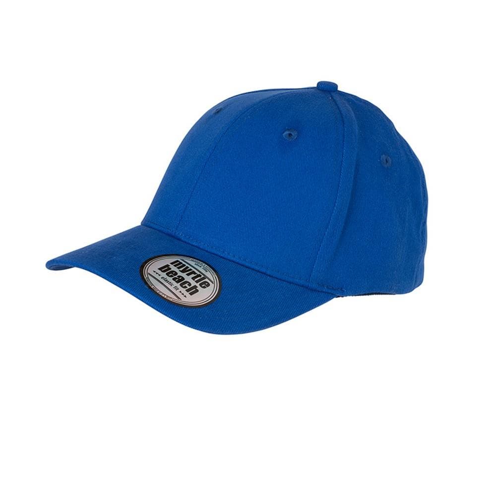 Myrtle Beach Adults Unisex 6 Panel Elastic Fit Baseball Cap