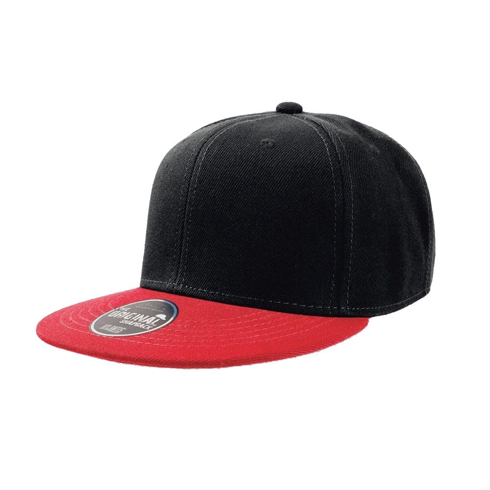 Atlantis Snap Back Flat Visor 6 Panel Cap (Pack of 2)