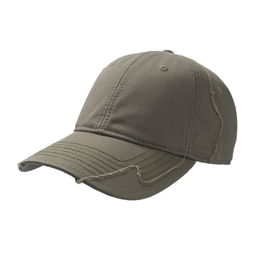 Atlantis Hurricane Weathered 6 Panel Cap With Raw Edges