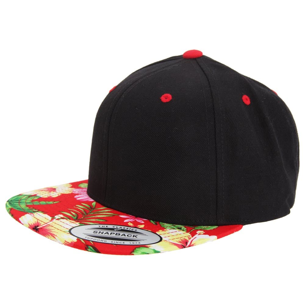 Yupoong Mens Fashion Print Premium Snapback Cap (Pack of 2)