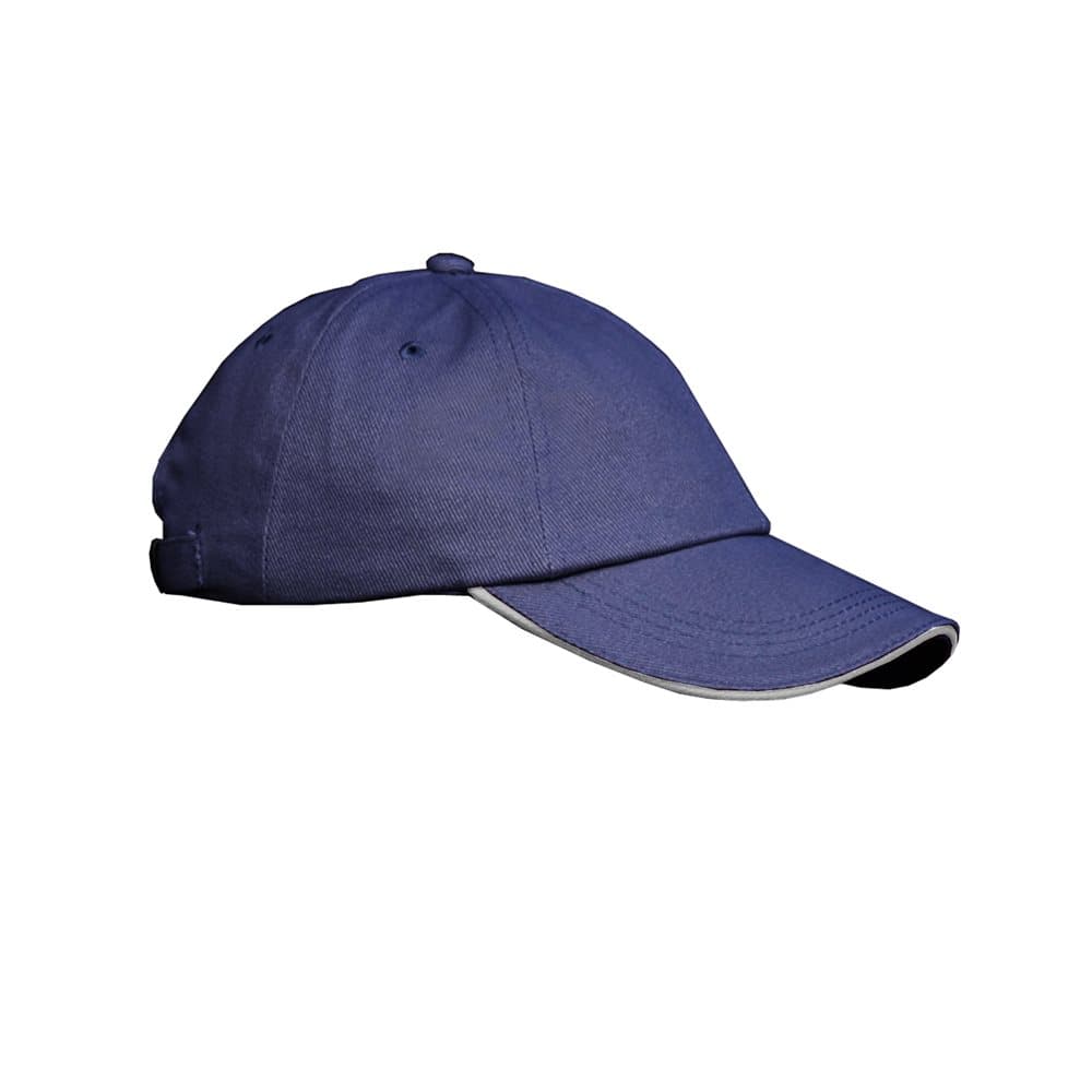 Result Unisex Low Profile Heavy Brushed Cotton Baseball Cap With Sandwich Peak (Pack of 2)