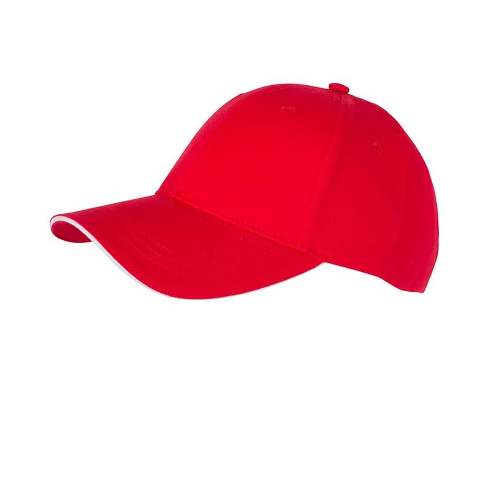 Myrtle Beach Adults Unisex 6 Panel Brushed Sandwich Cap