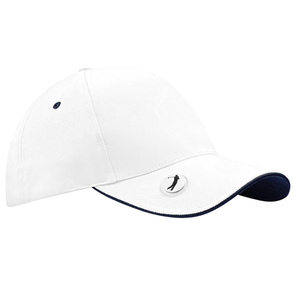 Beechfield Pro-Style Ball Mark Golf Baseball Cap / Headwear (Pack of 2)