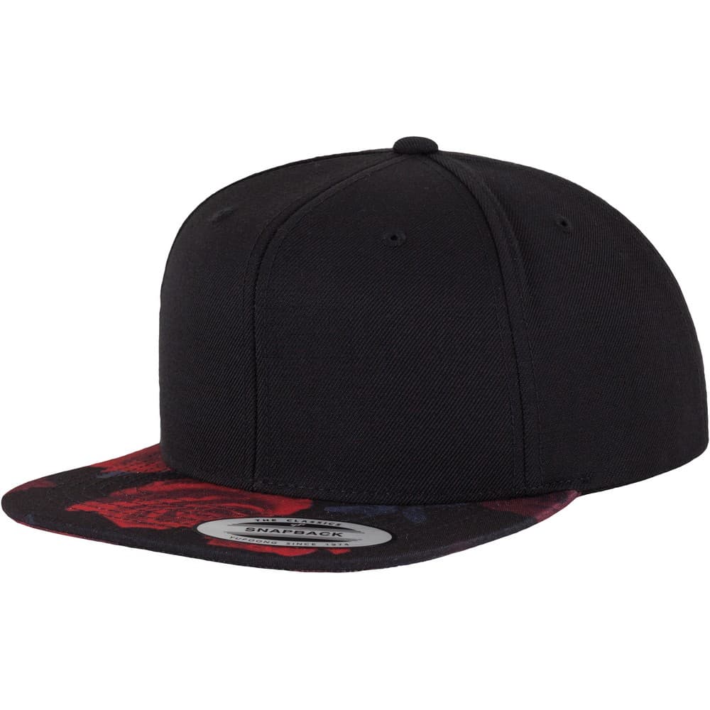 Flexfit by Yupoong Unisex Roses Print Snapback Cap