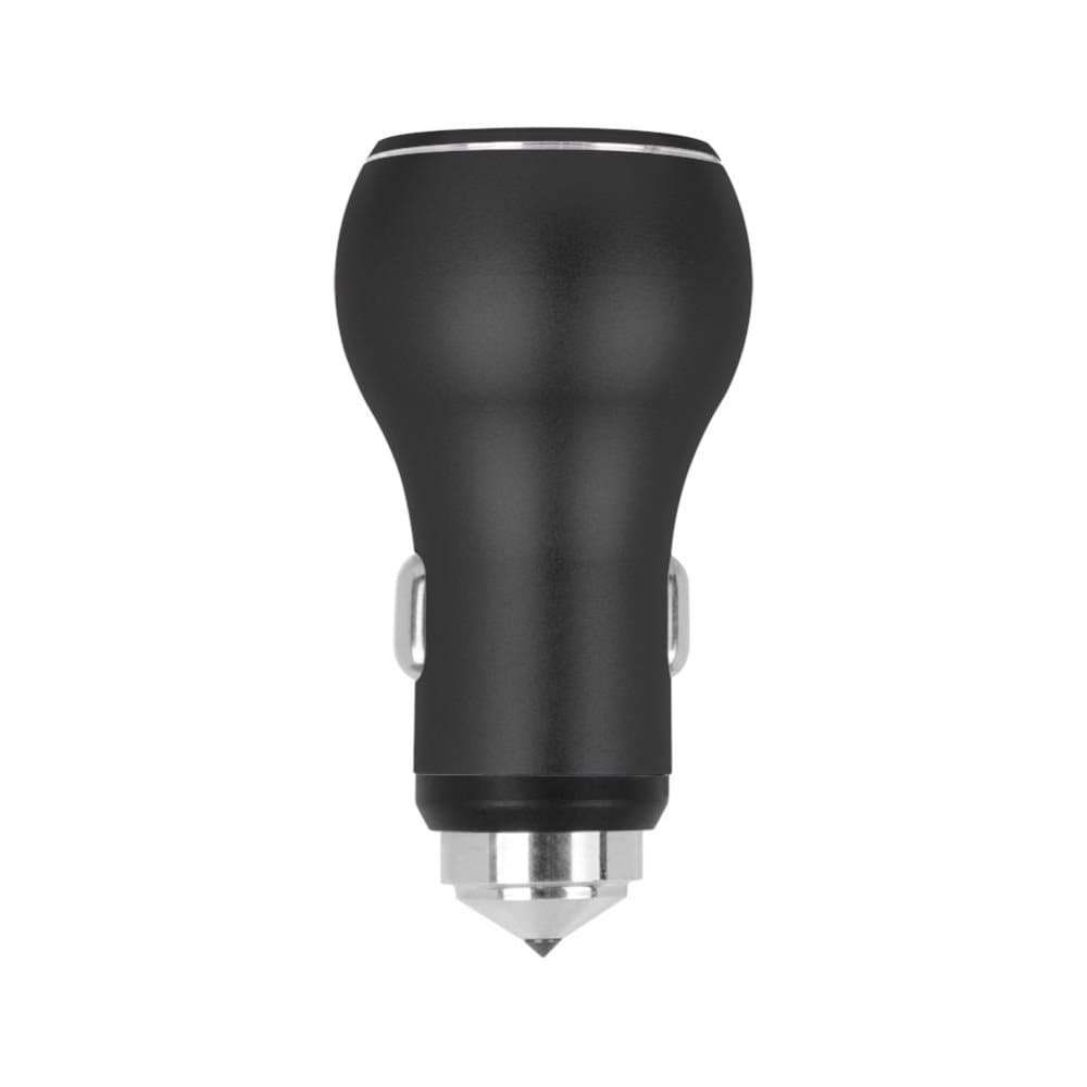 Type C USB Car Charger Power Delivery 2.0 Quick Charge with safety hammer - Aluminum