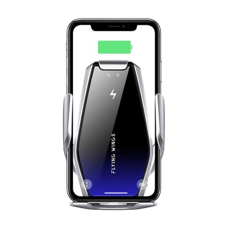 Trådløs lader for bilen med IR sensor 15W | CDON Trådløs Qi lader for bilen mobiltelefonholder med IR