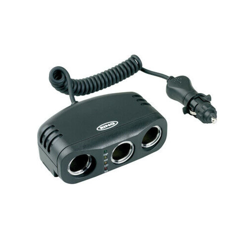Ring Triple MultiSocket with Battery Analyser