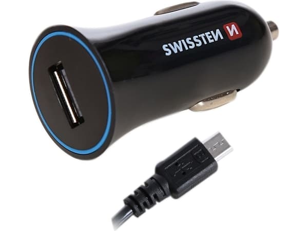 Swissten billader 1xUSB 1A + MICRO