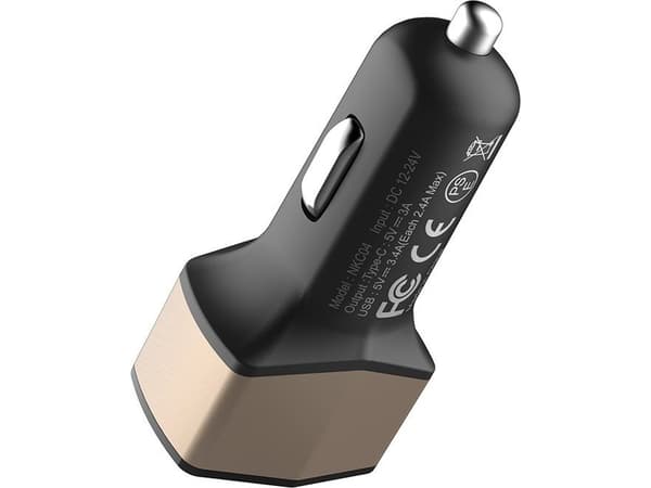 Nillkin Charger Nillkin Celerity Car Charger 2x USB + USB Type-C 6.4A gold