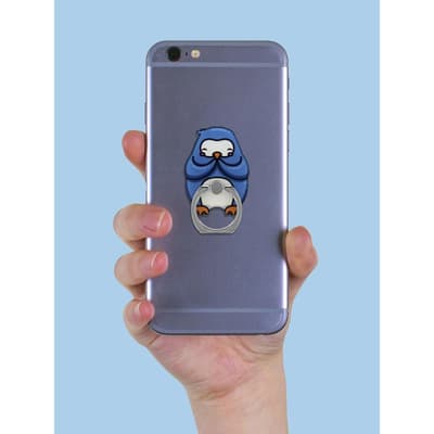 Grindstore Shy Penguin Phone Ring & Stand
