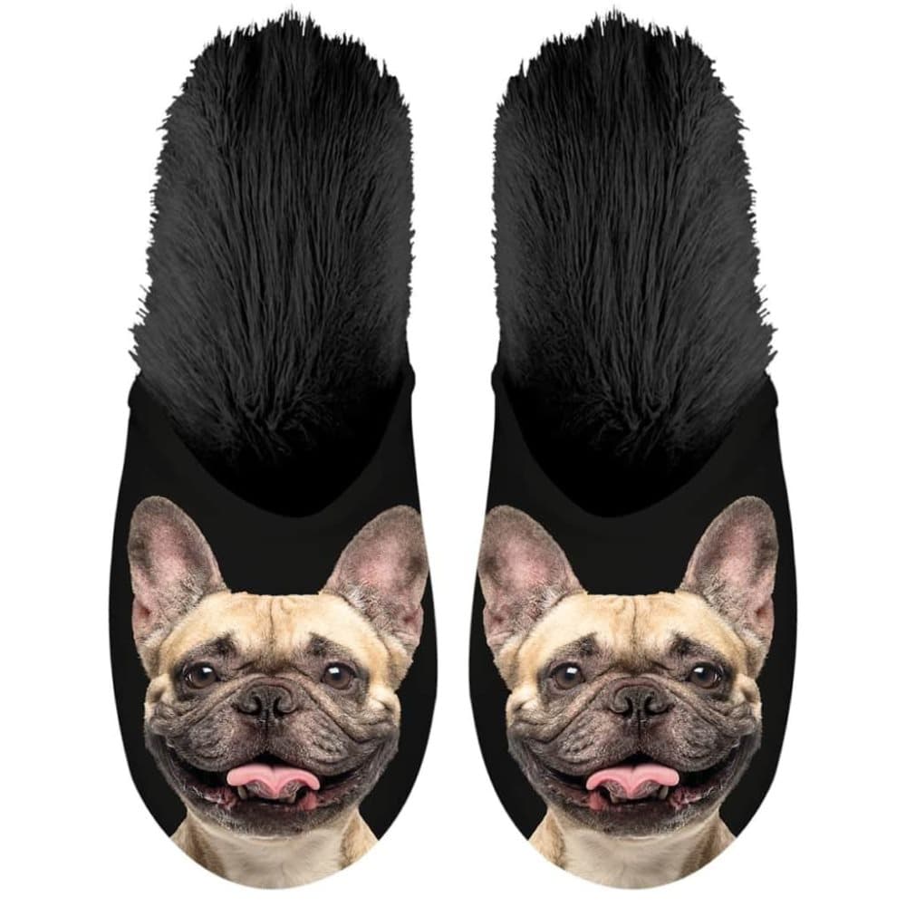 Plenty Gifts dyresutsko plys fransk bulldog sort str. 39-42 42547
