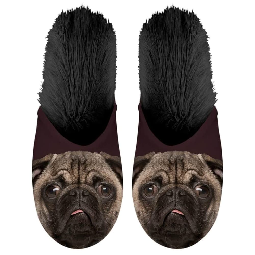 Plenty Gifts dyresutsko plys mops sort str. 35-38 42540