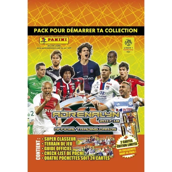 PANINI FOOT ADRENALYN XL 2017-2018 - Startup-erbjudande - Album + kort + - Samlarkort