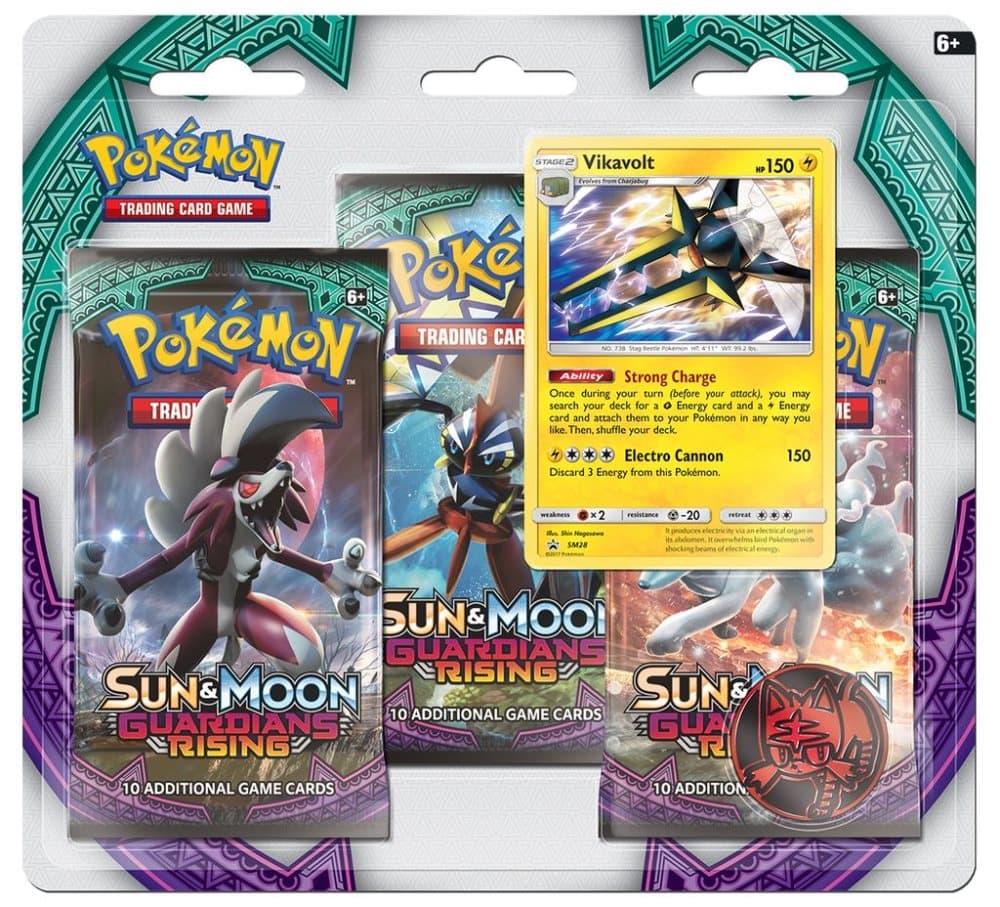 Pokemon 3-pack Sun & Moon 2 Vikavolt